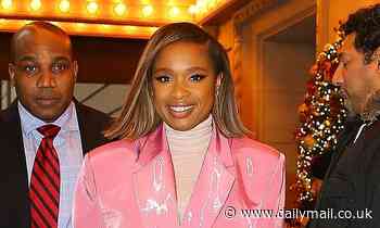 Jennifer Hudson puts on traffic-stopping display in fierce pink coat