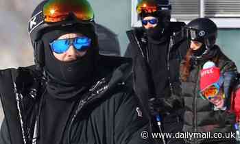 Leo DiCaprio, 45, and Camila Morrone, 22, dress up warm for a second day on Aspen's snowy slopes