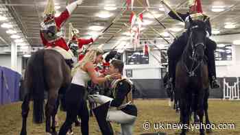 Cavalry trooper pops the question at London International Horse Show