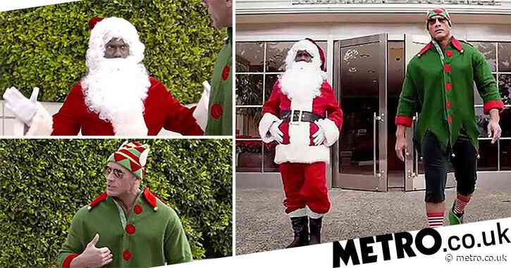 Dwayne ‘The Rock’ Johnson and Kevin Hart are coming for Santa’s job as they get festive