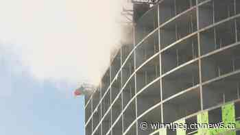 Firefighters battle major fire at Winnipeg apartment building under construction