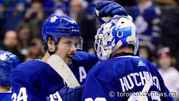 Michael Hutchinson gets first win of season, Leafs beat Red Wings