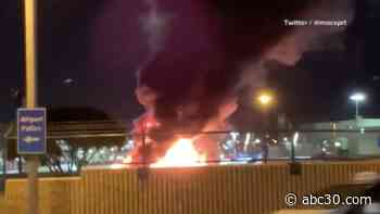LAX fire: 3 passenger buses engulfed in flames at Los Angeles airport during busy travel week