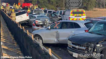 35-car pileup sends several to hospital in Virginia during busy holiday travel day