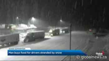 Man buys A&W for truck drivers stranded by snow in B.C. interior