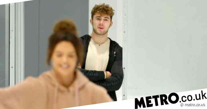 Curtis Pritchard cheekily barks orders at Maura Higgins as she makes Dancing On Ice debut