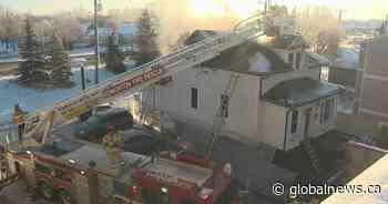 Crews battle fire at home being renovated in north Edmonton