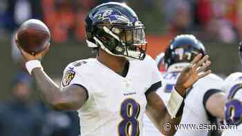Jackson sets TD mark as Ravens get No. 1 seed