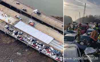 Kettingbotsing met 63 (!) auto's door dichte mist en ijzel