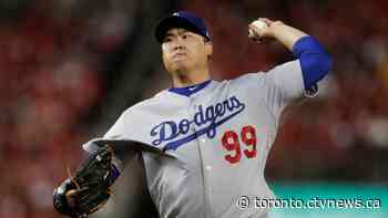 AP source: Ryu, Blue Jays agree to US$80 million, 4-year deal