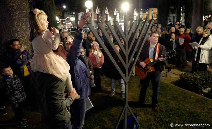 Temple is hosting a menorah lighting nightly in the Orange Plaza