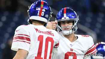 Daniel Jones, Eli Manning celebrate win with night out in New Jersey