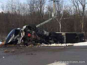 Tractor-trailer driver dead after crash; Highway 7 closed west of Carleton Place