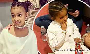 Kim Kardashian's daughter North is a cutie in a mini version of mom's SKIMS pajamas