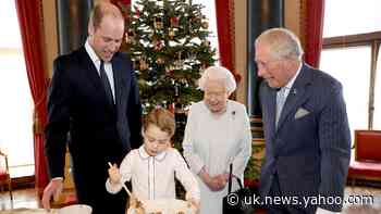 Prince George helps prepare Christmas pudding for Royal British Legion project