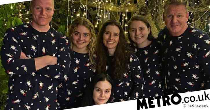 Gordon Ramsay wears matching Christmas pyjamas with family but baby Oscar steals the show