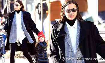 Irina Shayk channels Annie Hall in winter chic look as she steps out for stroll with daughter Lea