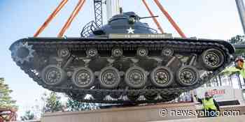 One of the US Army's mascots — a Cold War-era M48 Patton tank — got fixed up just in time for the holidays