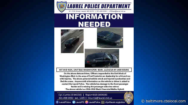Police Seeking Driver In Laurel Hit-And-Run That Injured Pedestrian