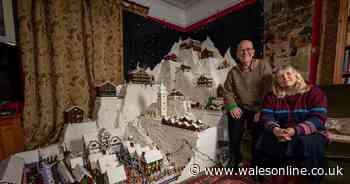 Couple spent ten hours a day for six weeks to create stunning Lego Xmas scene