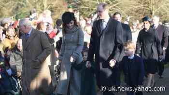 George and Charlotte attend first Christmas Day church service with the Queen