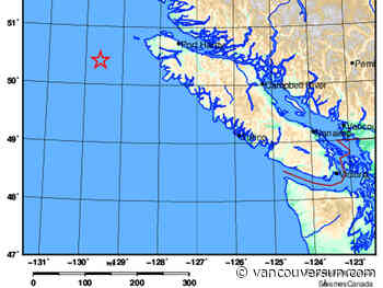 Another earthquake rattles off northern Vancouver Island on Christmas Day