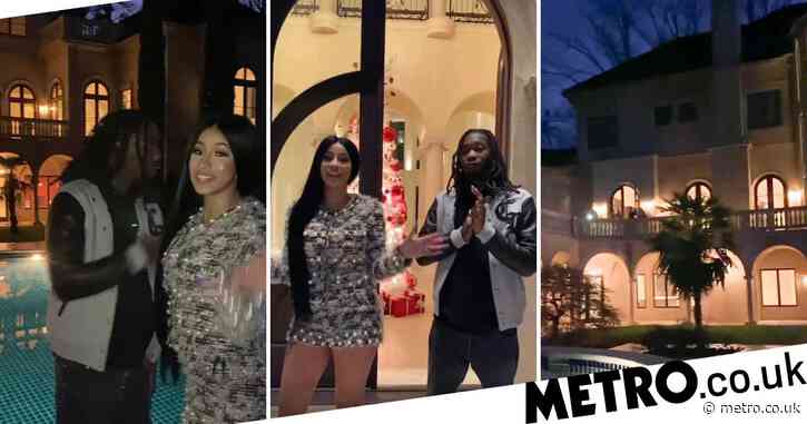 Cardi B and Offset take fans on tour of insanely huge ‘dream’ mansion as they celebrate Christmas