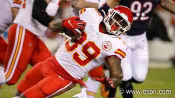 Chiefs put RB Ware on IR, activate DT Williams