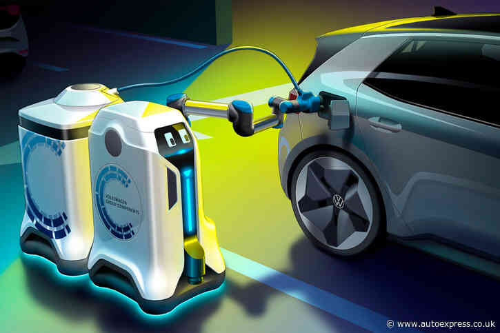 Volkswagen previews electric car charging robot concept