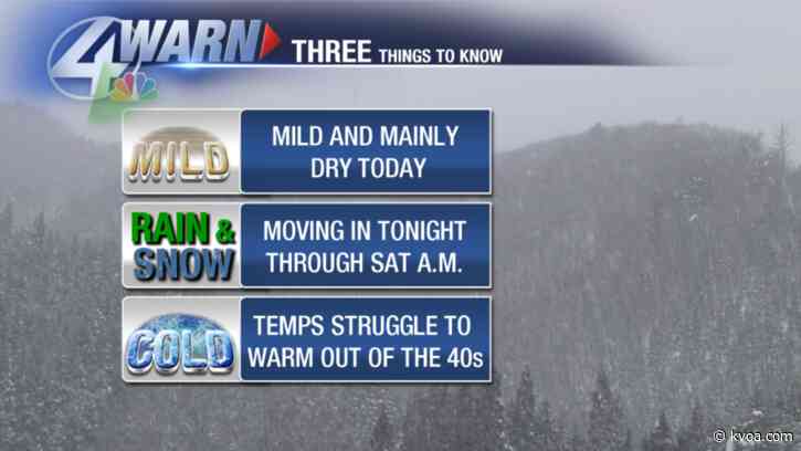 More rain and snow tonight through Saturday morning!