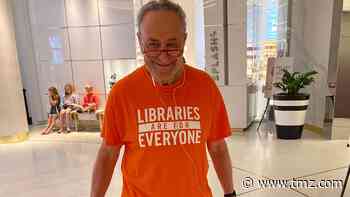 Senator Chuck Schumer Waits for Bike Helmet as Impeachment Trial Stalls