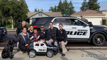 Newman police surprise fallen officer's son with patrol car for Christmas