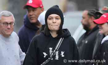 Jessie J cuts a glum figure in her first public outing since her split from Channing Tatum emerged