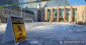 Edmonton’s outdoor skating rink at city hall closes 3 days after it opens