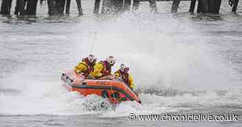 Dinghy capsizes and two people plunged into freezing water in Tynemouth