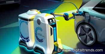 Volkswagen’s friendly-looking robot would autonomously charge electric cars
