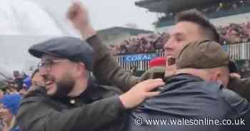 The wonderful scenes as Jonathan Davies and racehorse co-owners celebrate epic Welsh Grand National win