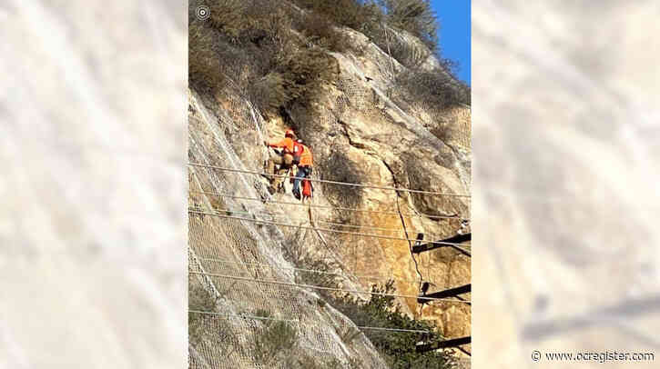 Loose boulders close Laguna Canyon Road