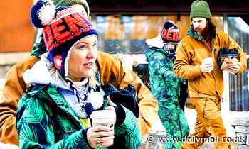 Kate Hudson wears palm frond snowsuit to go skiing in Aspen