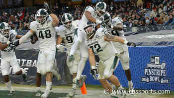 WATCH: Michigan State DL Mike Panasiuk excites with crazy pick-six in Pinstripe Bowl