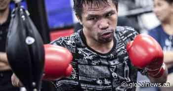 Boxing legend Manny Pacquiao arrives in Calgary to participate in exhibition basketball game