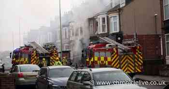 First footage of huge fire at South Shields shop as smoke fills street