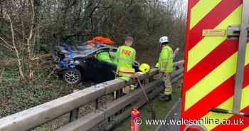 Emergency services attend serious crash on busy Cardiff road