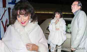 Dame Joan Collins, 86, exudes glamour as she steps out with husband Percy Gibson, 52