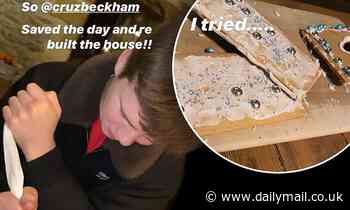 Victoria Beckham shares gingerbread house fail as she's rescued by son Cruz