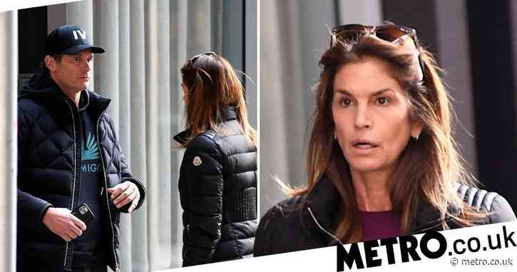 Cindy Crawford and husband Rande Gerber appear tense as they have conversation amid daughter Kaia’s relationship with Pete Davidson
