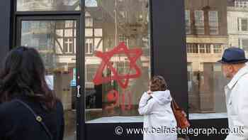 Anti-Semitic graffiti daubed on shop fronts condemned as ‘senseless’
