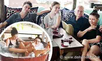 Catherine Zeta-Jones shares family portrait with Michael Douglas... after her kids play in the bath