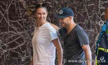 Cricket WAG Candice Warner enjoys a morning workout with David in Melbourne