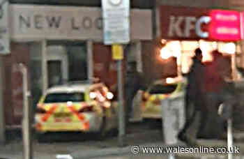'Embarrassing' teens filmed trying to damage police car at KFC and fall over